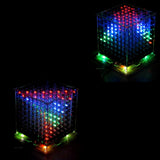 3D multicolor led light cubeeds kit with Excellent animations