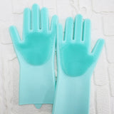 2pcs Silicone Cleaning Gloves Multifunction Magic Silicone Dish Washing Gloves