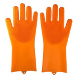 2pcs Silicone Cleaning Gloves Multifunction Magic Silicone Dish Washing Gloves