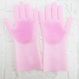 2pcs Silicone Cleaning Gloves Multifunction Magic Silicone Dish Washing Gloves