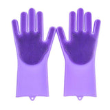 2pcs Silicone Cleaning Gloves Multifunction Magic Silicone Dish Washing Gloves